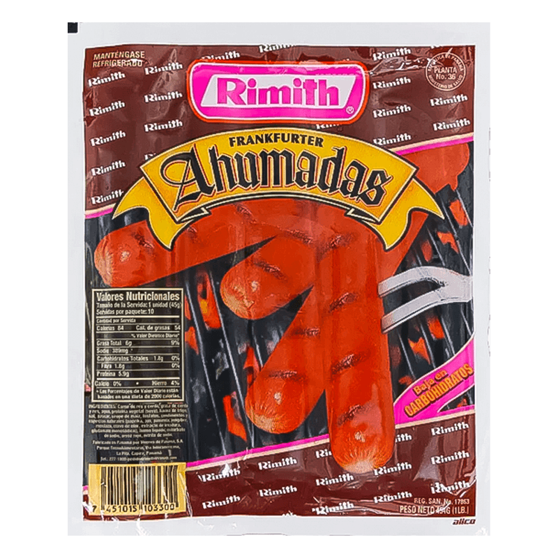 Salchicha Frankfurter Ahumada Rimith|16 oz