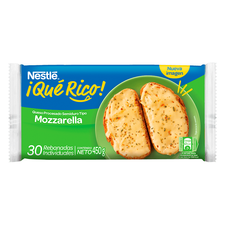Nestlé ¡Qué Rico! Queso Mozzarella|30 Rebanadas